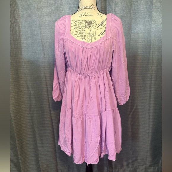 YANA K SERAPHINA MINI DRESS - LILAC SIZE SMALL - Picture 4 of 11